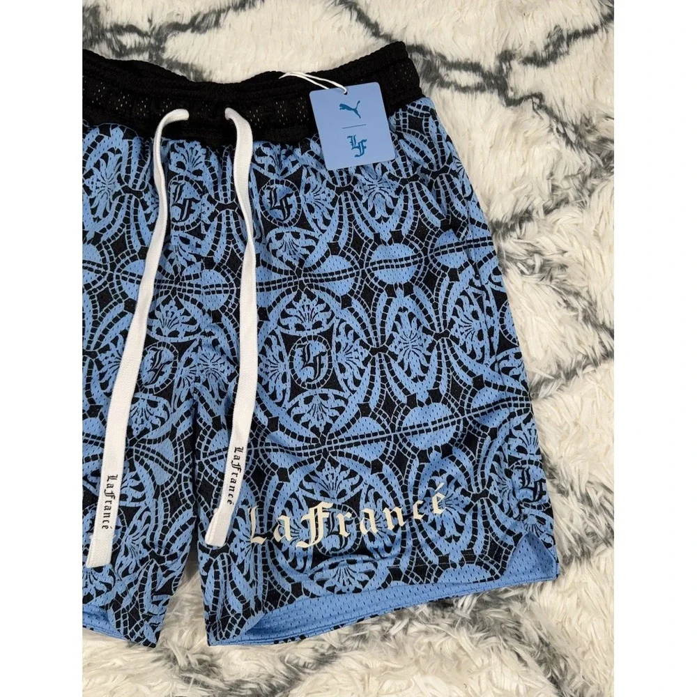 PUMA Hoops x LaFrance 1 of 1 LaMelo Ball Shorts Blue Men's S *NEW* 627789-01 $75